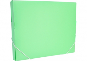Папка-бокс пластиковая А4 на резинках, 30 мм, пастельная зеленая OPTIMA O35616-84