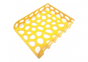 Лоток для бумаг горизонтальный Optima, пластик, желтый O36344
