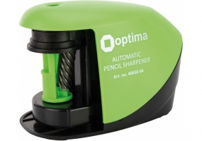 Чинка автоматична пластикова на батарейках, салатова OPTIMA O40650-04