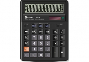 Калькулятор настільний Optima, 16 розрядів, розмір 200*154*36 мм O75517