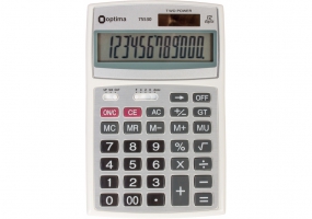 Калькулятор настільний Optima 12 розрядів, розмір 143*94*29 мм O75530