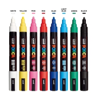 Набір маркерів uni POSCA, 0,9-1,3мм 8 шт Uni PC-3M 8C