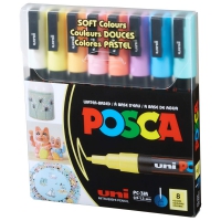 Набір маркерів uni POSCA Soft Color, 0,9-1,3мм, 8 шт Uni PC-3M SOFT COLOR 8C