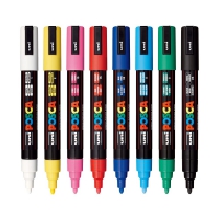 Набір маркерів uni POSCA,1,8-2,5мм, 8 шт Uni PC-5M 8C