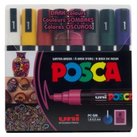 Набір маркерів uni POSCA Dark Color, 1,8-2,5мм, 8 шт Uni PC-5M DARK COLOR 8C