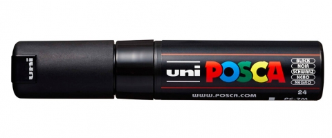 Маркер uni POSCA, 4,5-5,5мм, чорний Uni PC-7M BLACK