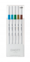 Лайнер uni EMOTT 0.4мм fine line, Island Color, 5 кольорів Uni PEM-SY/5C.04IC