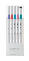 Лайнер uni EMOTT 0.4мм fine line, Candy Pop Color, 5 кольорів Uni PEM-SY/5C.05CPC