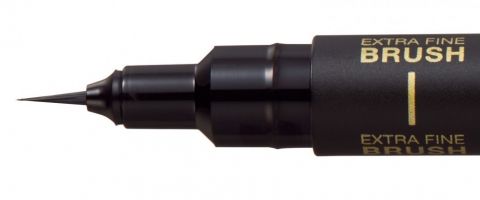 Лайнер браш Uni PIN Extra Fine Brush, чорний PINBR-500EF(S)BLACK