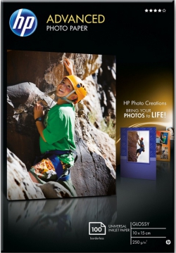 Бумага HP 10x15cm Advanced Glossy Photo Paper, 100л. Q8692A