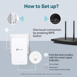 Повторитель Wi-Fi сигнала TP-LINK RE230 AC750 1хFE LAN