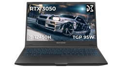 Ноутбук Dream Machines RG3050-15 15.6FHD IPS, Intel i5-12450H, 32GB, F512GB, NVD3050-4, DOS, чорний RG3050-15UA59