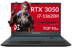 Ноутбук Dream Machines RG3050-15 15.6FHD IPS, Intel i7-13620H, 32GB, F1TB, NVD3050-4, DOS, черный RG3050-15UA77