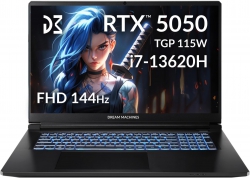 Ноутбук Dream Machines RG5050-17 17.3FHD IPS, Intel i7-13620H, 32GB, F2TB, NVD5050-8, DOS, черный RG5050-17UA28