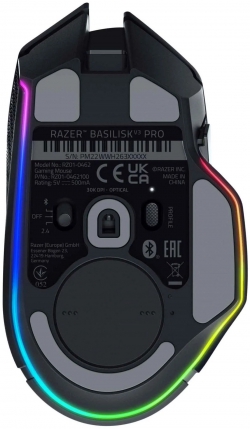 Миша Razer Basilisk V3 Pro, RGB, USB-A/WL/BT, чорний RZ01-04620100-R3G1