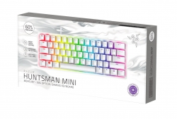 Клавиатура игровая Razer Huntsman Mini Mercury Ed. Purple Switch USB US RGB, White RZ03-03390300-R3M1