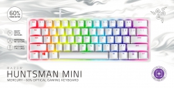 Клавиатура игровая Razer Huntsman Mini Mercury Ed. Red Switch USB US RGB, White RZ03-03390400-R3M1