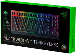 Клавіатура механічна Razer BlackWidow V3 TKL 87key, Green Switch, USB-A, EN/RU, RGB, чорний RZ03-03490700-R3R1