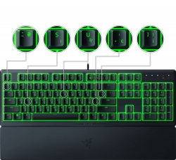Клавіатура мембранна Razer Ornata V3 X 104key, USB-A, EN/UK, RGB, чорний RZ03-04471900-R371
