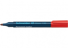 Маркер перманентный SCHNEIDER MAXX 130 2-3 мм, красный S113002