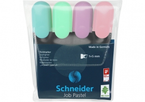 Набор текстовых маркеров SCHNEIDER JOB 150, 4 пастельных цвета в блистере S115098