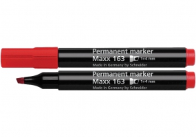 Маркер перманентный SCHNEIDER MAXX 163 1-4 мм, красный S116302