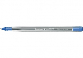 Упаковка 10 шт. кулькових ручок SCHNEIDER TOPS 505 М 0,7 мм. Корпус прозорий, пише синім S150803