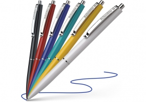 Ручка шариковая автомат. SCHNEIDER K15 0,7 мм. Корпус ассорти, пишет синим S3080