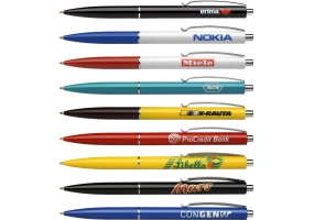 Ручка шариковая автоматическая Schneider К15 0,7 мм. корпус черносмородиновый, пишет синим SCHNEIDER S93089