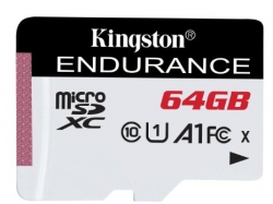 Карта пам'яті Kingston microSD   64GB C10 UHS-I R90/W45MB/s High Endurance SDCE/64GB
