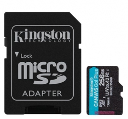 Карта пам'яті Kingston microSD  256GB C10 UHS-I U3 A2 R170/W90MB/s + SD SDCG3/256GB