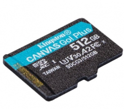 Карта пам'яті Kingston microSD  512GB C10 UHS-I U3 A2 R170/W90MB/s SDCG3/512GBSP
