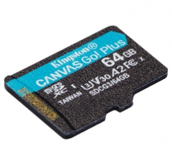 Карта пам'яті Kingston microSD   64GB C10 UHS-I U3 A2 R170/W70MB/s SDCG3/64GBSP