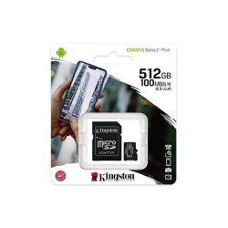 Карта пам'яті Kingston microSD  512GB C10 UHS-I U3 A1 R100/W85MB/s + SD SDCS2/512GB