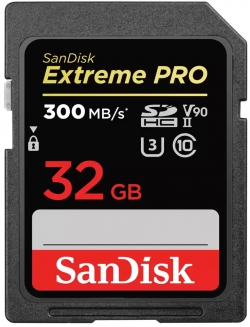 Карта памяти SanDisk SD   32GB C10 UHS-II U3 V90 R300/W260MB/s Extreme Pro SDSDXDK-032G-GN4IN