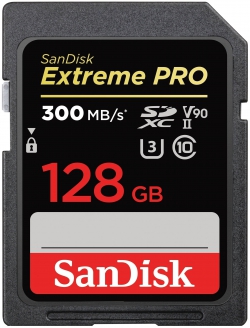 Карта памяти SanDisk SD  128GB C10 UHS-II U3 V90 R300/W260MB/s Extreme Pro SDSDXDK-128G-GN4IN