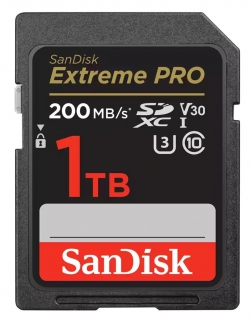 Карта памяти SanDisk SD 1TB C10 UHS-I U3 R200/W140MB/s Extreme Pro V30 SDSDXXD-1T00-GN4IN