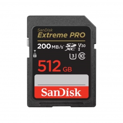 Карта пам'яті SanDisk SD  512GB C10 UHS-I U3 R200/W140MB/s Extreme Pro V30 SDSDXXD-512G-GN4IN