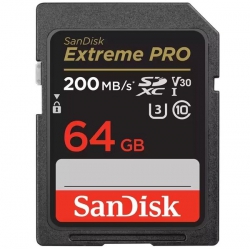 Карта пам'яті SanDisk SD   64GB C10 UHS-I U3 R200/W90MB/s Extreme Pro V30 SDSDXXU-064G-GN4IN