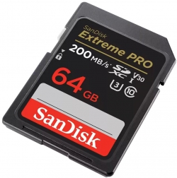 Карта памяти SanDisk SD   64GB C10 UHS-I U3 R200/W90MB/s Extreme Pro V30 SDSDXXU-064G-GN4IN