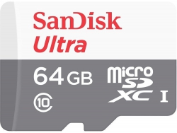 Карта пам'яті SanDisk microSD   64GB C10 UHS-I R100MB/s Ultra SDSQUNR-064G-GN3MN