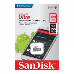 Карта пам'яті SanDisk microSD  128GB C10 UHS-I R100MB/s Ultra SDSQUNR-128G-GN6MN