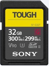 Карта пам'яті Sony 32GB SDHC C10 UHS-II U3 V90 R300/W299MB/s Tough SF32TG