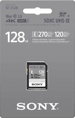 Карта пам'яті Sony SDXC  128GB C10 UHS-II U3 V60 R270/W120MB/s Entry SFE128.ET4
