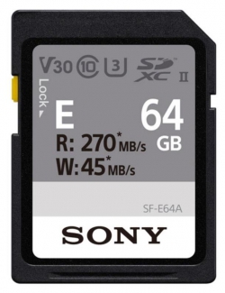 Карта памяти Sony SDXC  64GB C10 UHS-II U3 V30 R270/W45MB/s Entry SFE64A.ET4