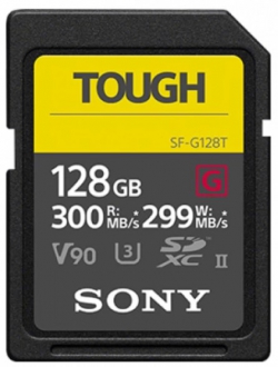 Карта памяти Sony 128GB SDXC C10 UHS-II U3 V90 R300/W299MB/s Tough SFG1TG