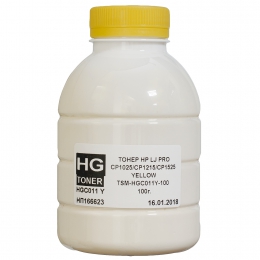 Тонер HP lj pro cp1025/cp1215/cp1525 Yellow у флаконі 100 г (hgc011 y) (tsm-hgc011y-100) hg toner T-S-HG-HGC011Y-100