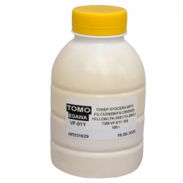 Тонер Kyocera mita fs-c5200dn/fs-c8500dn Yellow (tk-550y/tk-880y) у флаконі 100 г (vf-01y) (tsm-vf-01y-100) Tomoegawa T-S-TG-VF-01Y-100