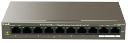 Коммутатор TENDA TEF1110P-8-102W 8xFE PoE, 2x1GE Uplink