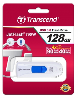 Накопичувач USB 3.0 Transcend JetFlash 790 128GB White TS128GJF790W